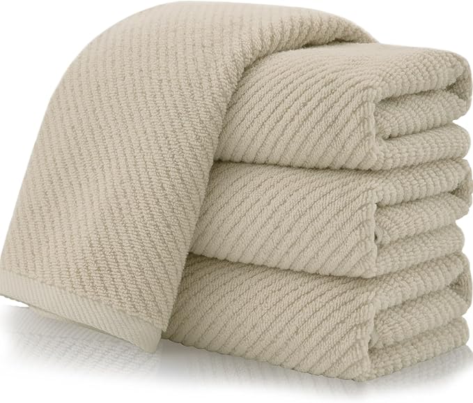 VOOVA & MOVAS Taupe Hand Towels by VOOVAMOVAS