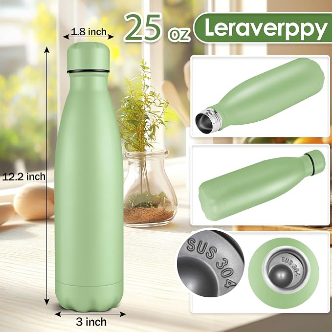 25oz Cola-Bottle Shaped Stainless Steel Leak-proof Water Bottle, Double Wall - Image 2