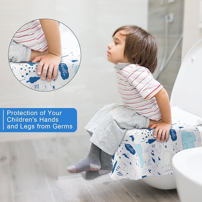 50 PCS Disposable Toilet Seat Covers, Extra Large Portable Potty Seat Covers - Image 5