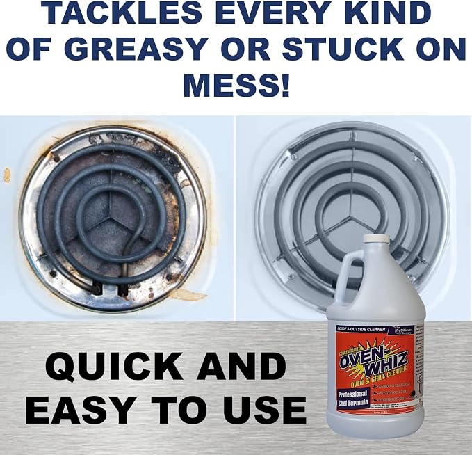 4 x 1 Gallon Oven-Whiz Oven & Grill Cleaner by FryOilSaver Co., Tough Stain - Image 4