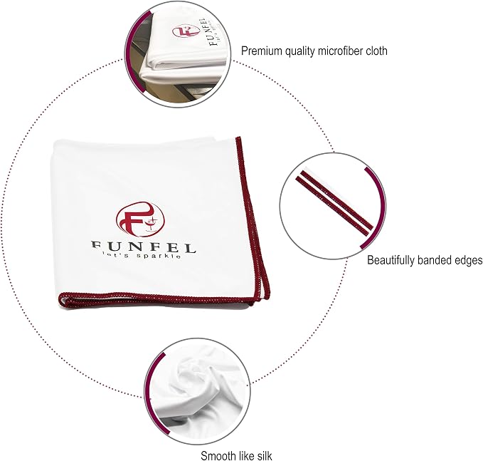 Large Microfiber Glass Polishing Cloth, Lint Streak Free Drying Towel 24x20 inch - Image 2