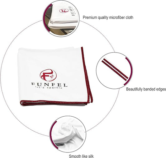 Large Microfiber Glass Polishing Cloth, Lint Streak Free Drying Towel 24x20 inch - Image 2