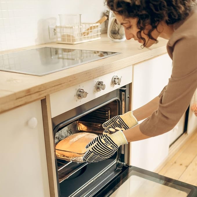 Oven Gloves, Heat Resistant 540 Degrees Grilling Gloves, Hot Surface Handler - Image 2
