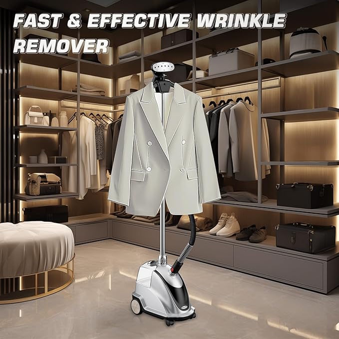 Anthter Steamer for Clothes, 1500W Powerful Standing Garment Steamer - Image 6