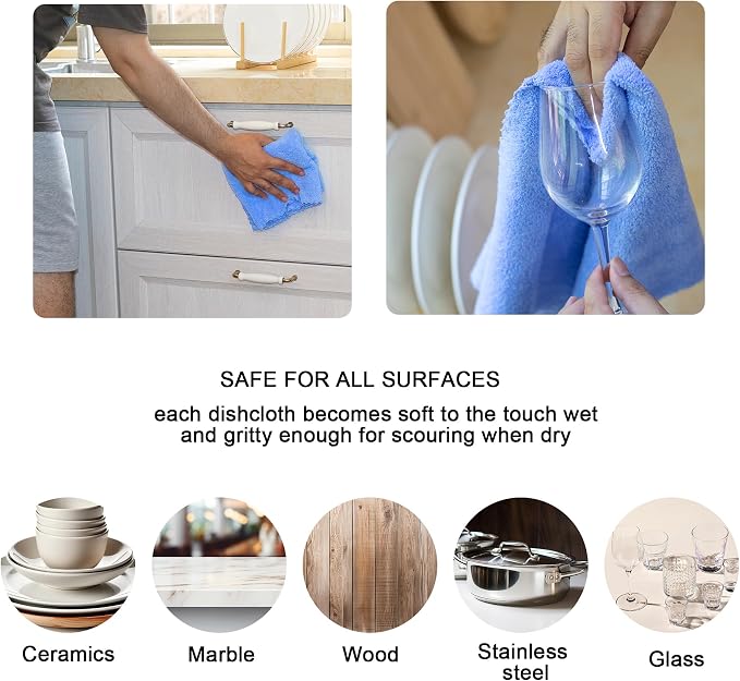 kimteny Kitchen Cloth Dish Towels, 13x28 Inches Premium Dishcloths, Super - Image 3