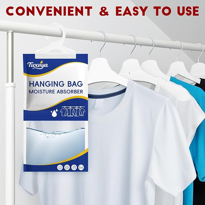 30 Pack Moisture Absorbers Packets, Hanging Closet Dehumidifier Bags, Humidity - Image 6