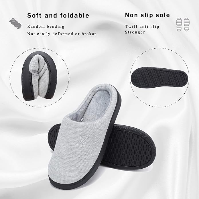Memory Foam Slippers for Women's and Men's Casual House Shoes - Image 3