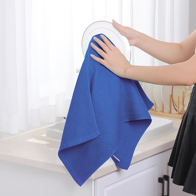 Homaxy 100% Cotton Waffle Weave Kitchen Dish Towels, Ultra Soft Absorbent Quick - Image 4