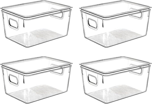Clear Plastic Storage Bins by CONTROLKITCHEN