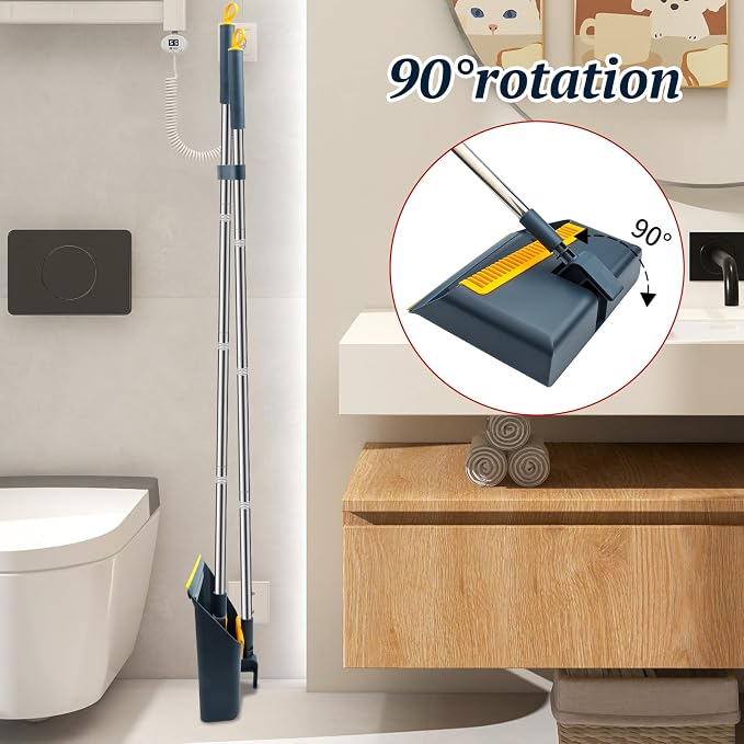 Long-Handled Broom and Dustpan Set, Windproof Broom Combination, 180-degree - Image 5
