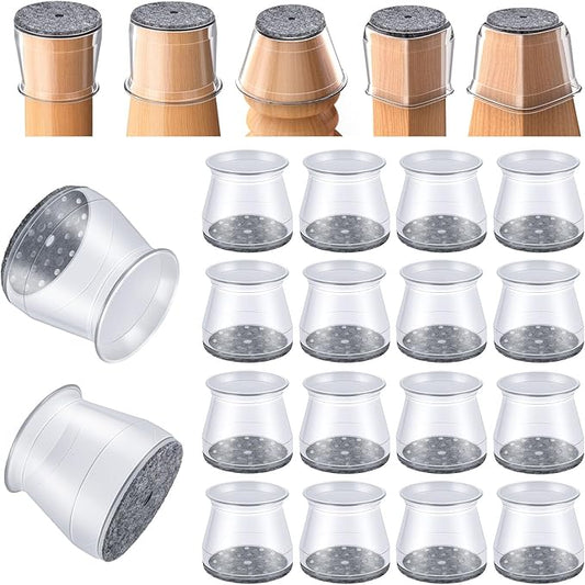 16 Pcs Chair Leg Protectors for Hardwood Floors, Silicone Felt Furniture Leg by OASMU