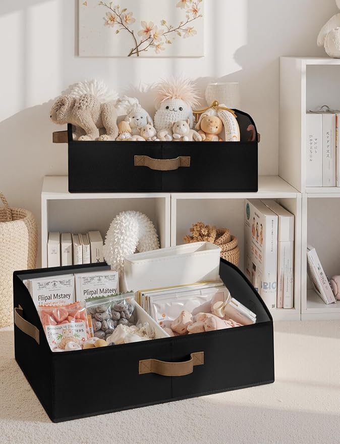 StorageWorks Closet Storage Bins, Trapezoid Organizer Box - Image 4