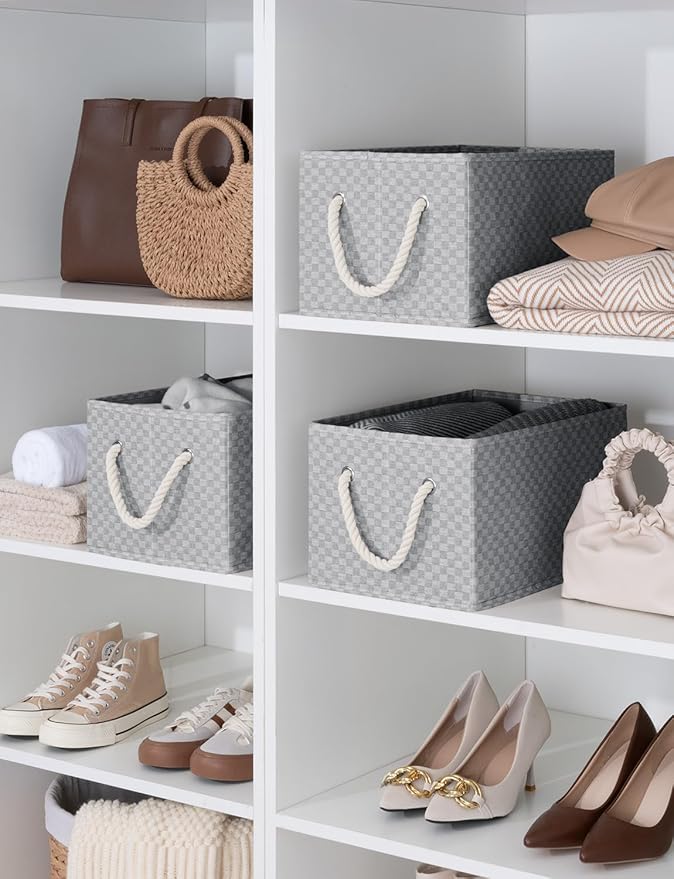 StorageWorks Storage Baskets for Shelves, Foldable Fabric Closet Storage Bins - Image 5