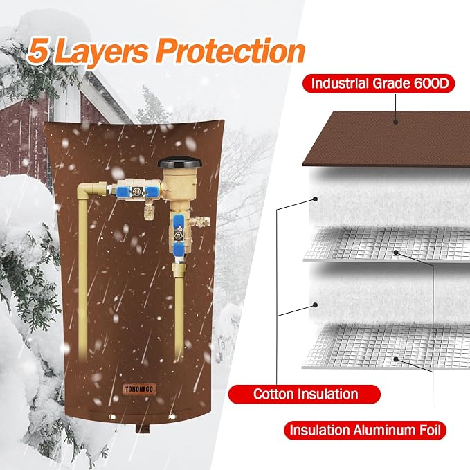 TOHONFOO Backflow Preventer Pipe Insulation Cover - Image 5