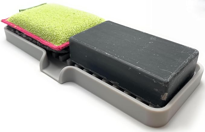 Happitasa Silicone Soap Dish Tray and Sponge Holder - Image 8