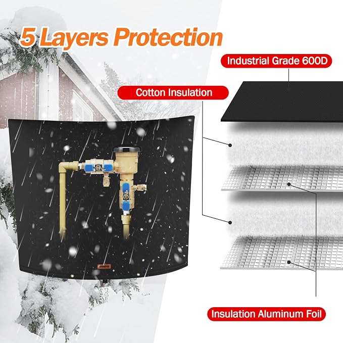 TOHONFOO Backflow Preventer Pipe Insulation Cover - Image 5