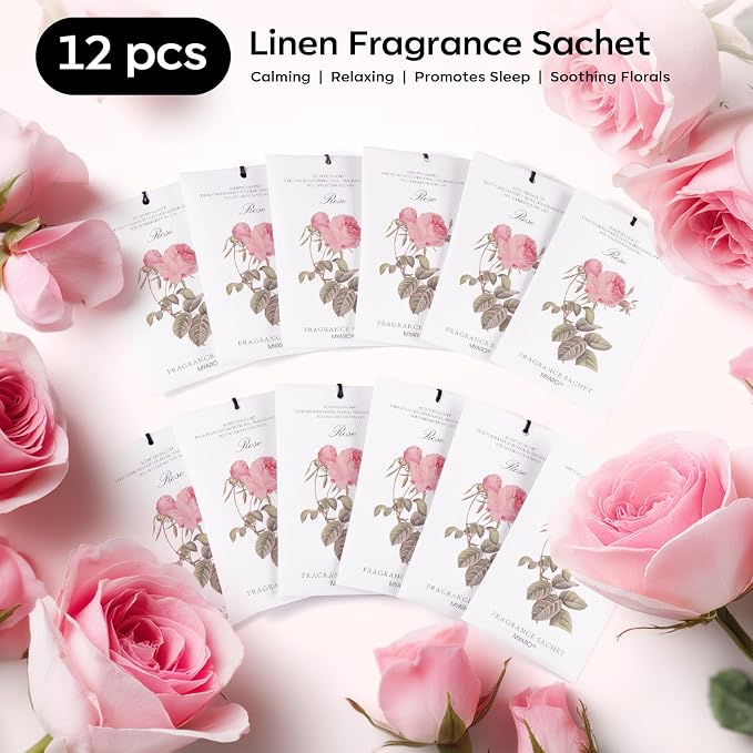 12 Pcs Rose Sachets Long Lasting Air Freshener Fragrance Potpourri Bags Odor - Image 8