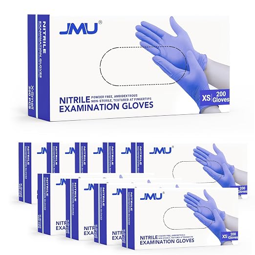 JMU Nitrile Gloves Bulk 2000 Count, 3.5 Mil Disposable Gloves Latex-Free by JMU