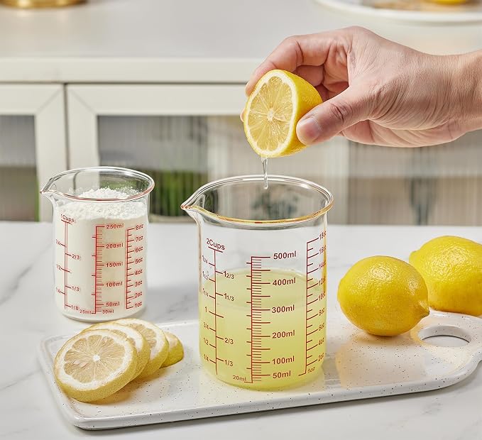 High Borosilicate Glass Measuring Cup-V-Shaped Spout，Glass Measuring Beaker - Image 6