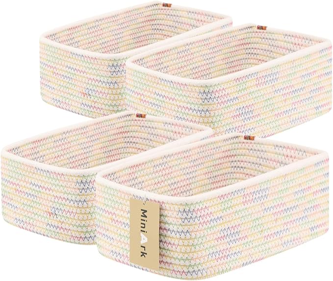 Small Storage Baskets for Organizing | Closet Organizer Bins | Shelf Toy Basket by MiniArkStorageBasketsHome