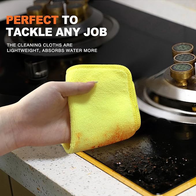 KinHwa Kitchen Washcloths for Dishes Absorbent Microfiber Dish Cloths Quick Dry - Image 4