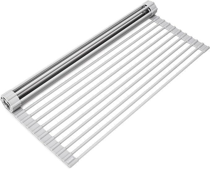 Surpahs Over Sink Foldable Multipurpose Roll-Up Dish Drying Rack, Silicone by Surpahs