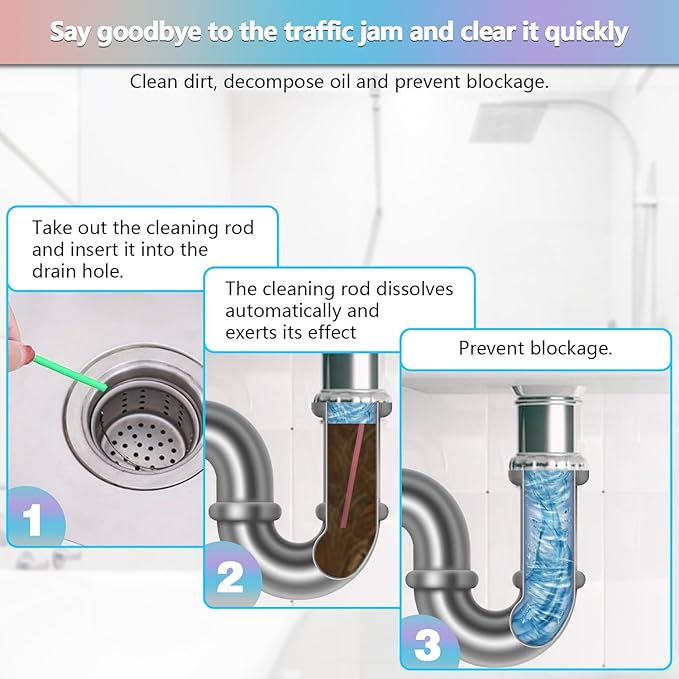 72pcs Drain Cleaner Deodorizer Sticks - Image 2