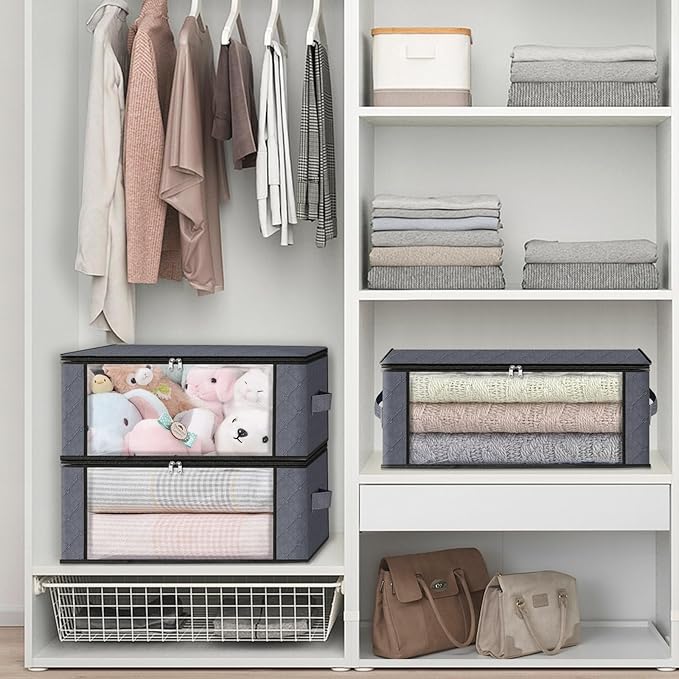 HomeHacks 6-Pack Clothes Organizer Storage Bags Foldable Storage Box - Image 5