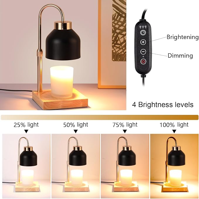 Candle Warmer Lamp, 2/4/8H Timer, Adjustable Height Candle Warmer, Vintage Home - Image 3