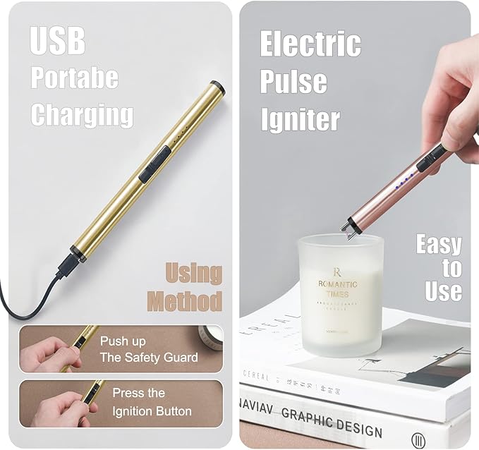 Exquisite Candle Accessories Tool Pack Bag, Rechargeable Electric Lighter， Wick - Image 5