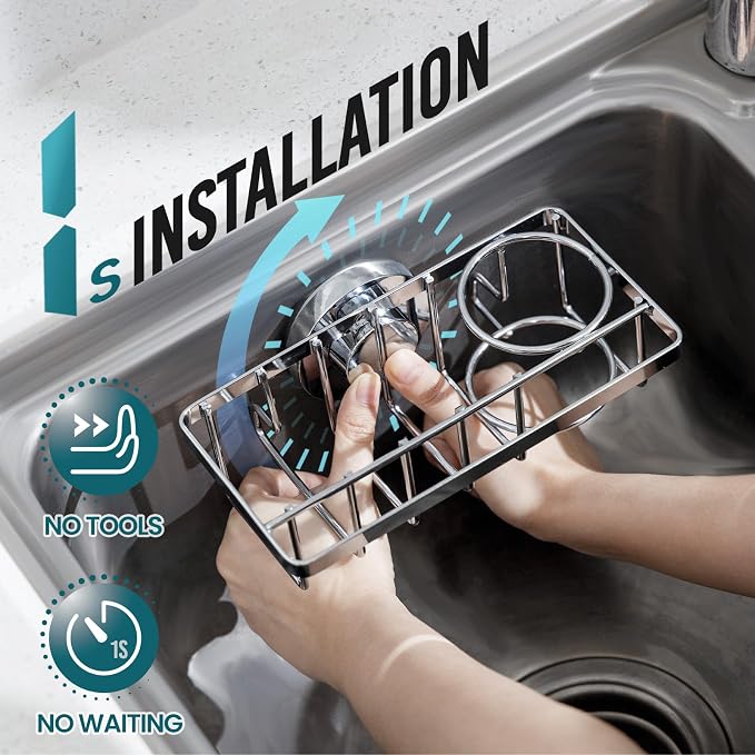 TAILI 4-in-1 Sponge Holder for Kitchen Sink - Image 2