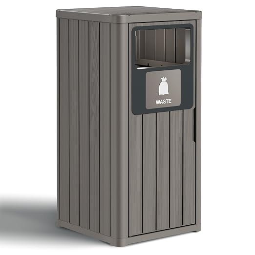 Outdoor Trash Can Waterproof Resin Garbage Can by WTFGO