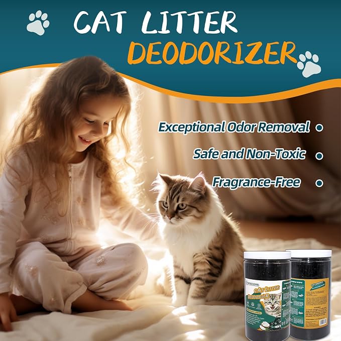 Cat Litter Deodorizer 1.2Lb Activated Carbon Litter Box Odor Eliminator - Image 2