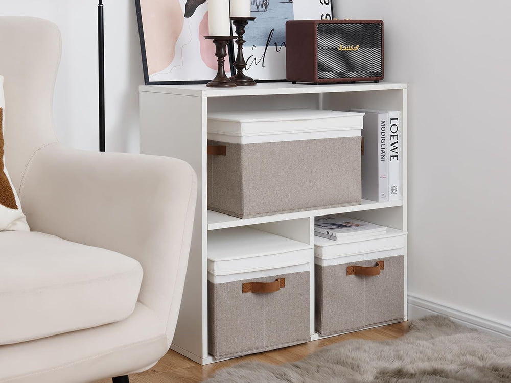 StorageWorks Fabric Storage Bins with Lids, Closet Storage Bins