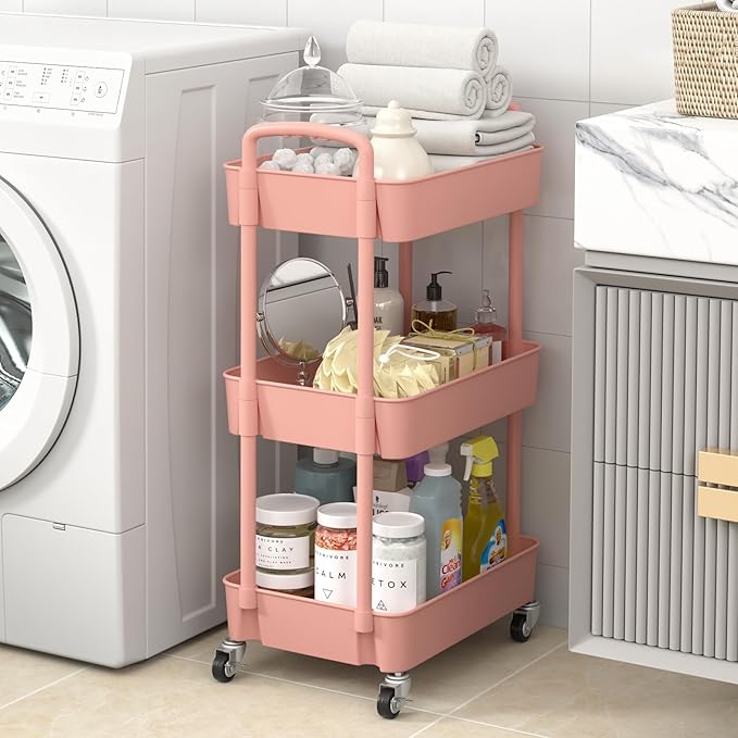 Sywhitta 3-Tier Plastic Rolling Utility Cart - Image 6