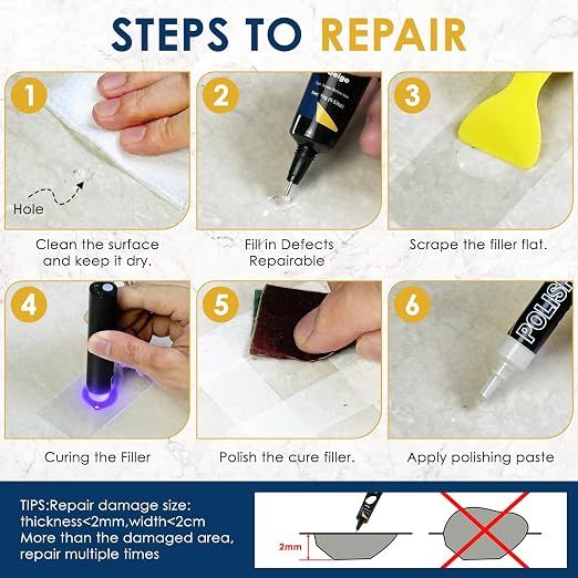 Quartz Countertop Repair Kit, Granite & Marble Repair Kit - Image 5