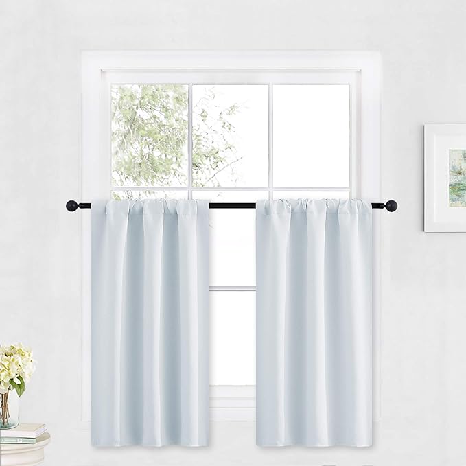 RYB HOME Half Window Curtains for Kids Nursery, Privacy Room Darkening Curtain by RYBHOME