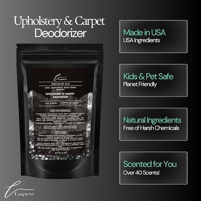 Midnight Ice Carpet Freshener Powder 16 oz | Powerful Odor Eliminator - Image 6