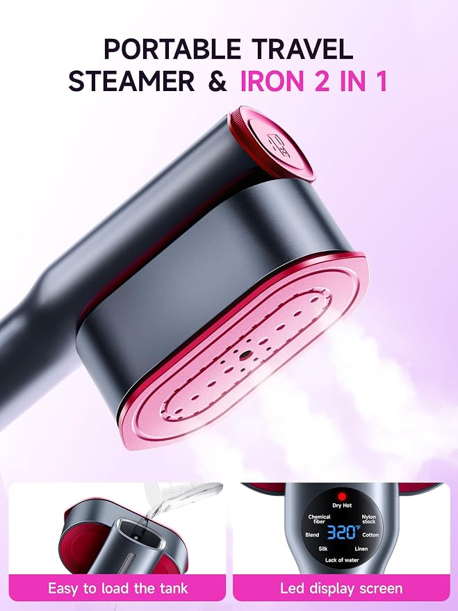 DRFLASH 2-in-1 Steamer & Iron for Clothes, 15s Fast Heat-up 1200W Portable - Image 3