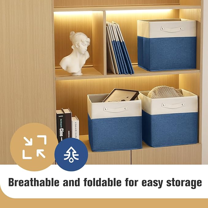 13 x 13 Inch Fine Linen Storage Bins - Image 7