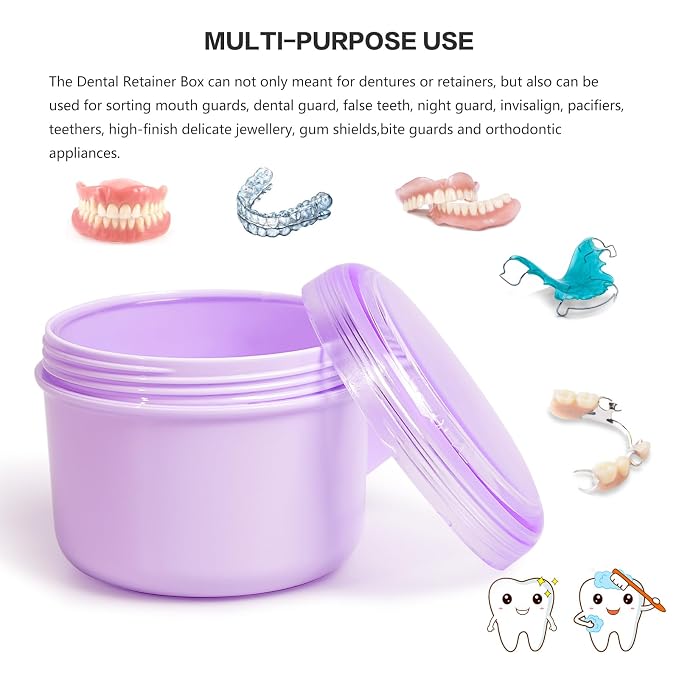 Large Denture Case, No-Leak Denture Container Cups - Image 2
