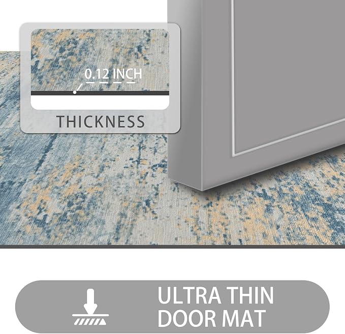 Ultra Thin Door Mat Indoor Entrance, 1/10 in Thin Door Mats - Image 2