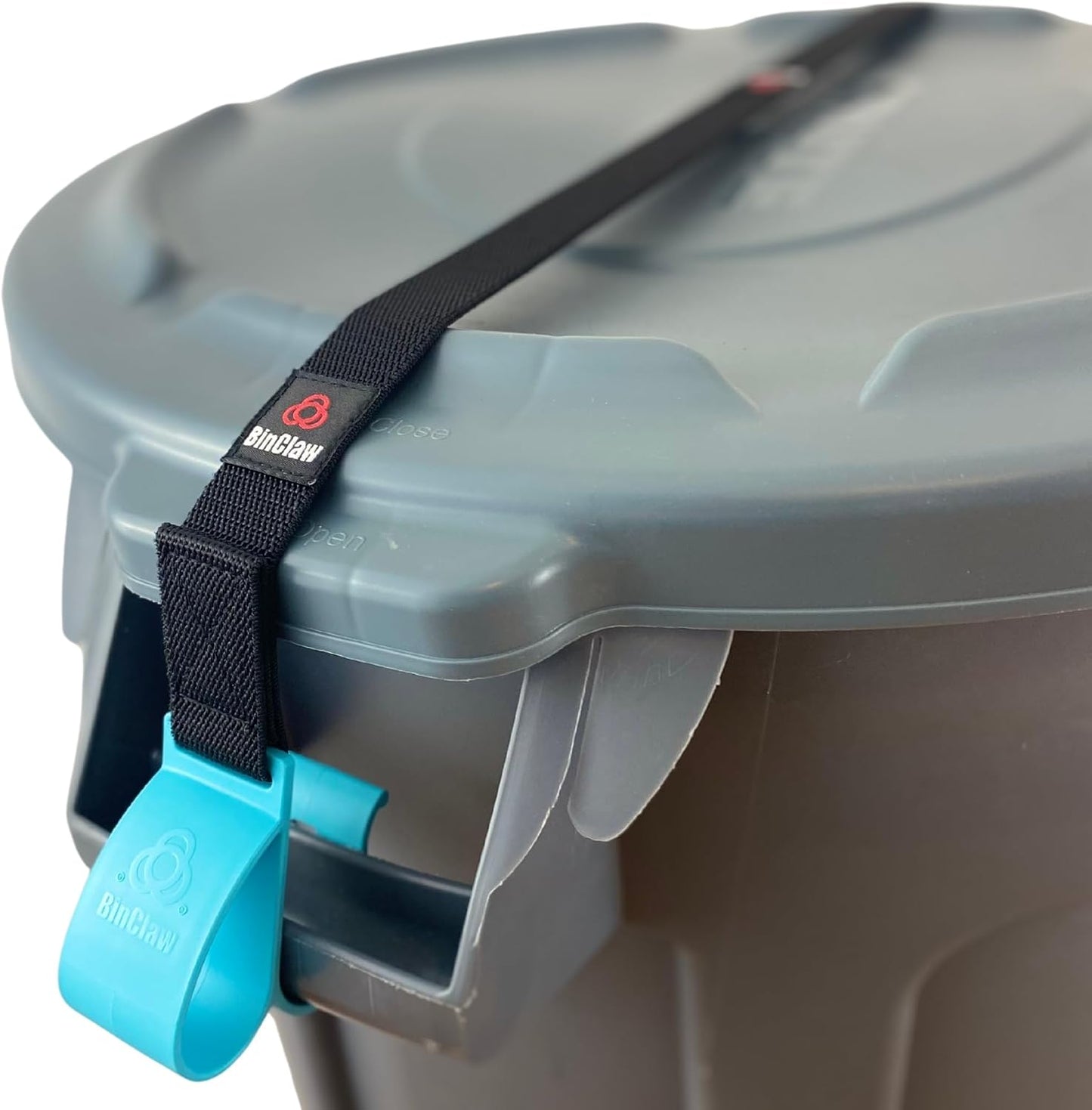 SideArm Trash Can Lock for Round Bins with Handles (Bin Not Included) – No Drill Strap Secures Lid Against Animals & Wind – Fits 20–55 Gallon Garbage Cans (Bin Not Included)