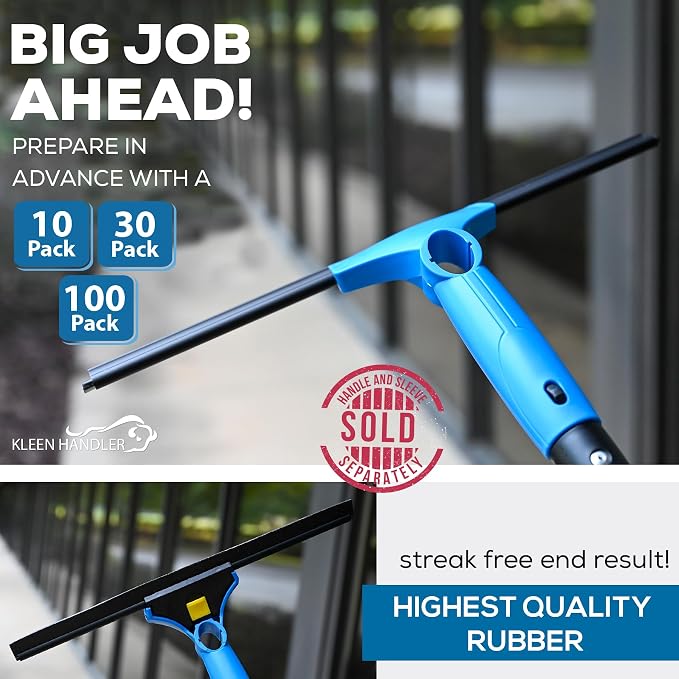 Kleen Handler 14” Window Washing Squeegee Blades, Replacement Blades - Image 6