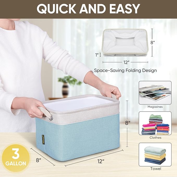 BALEINE 2 Pack Fabric Storage Bins - Image 9