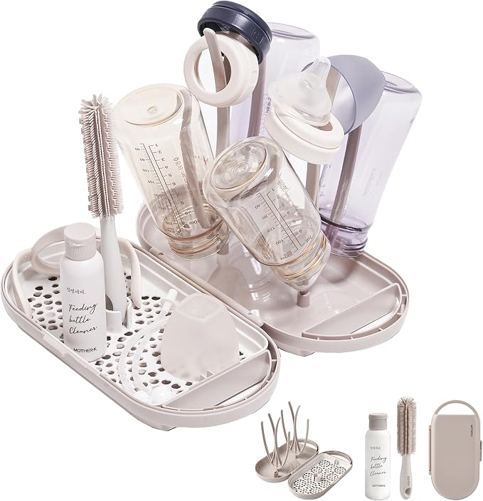 MOTHER-K Travel Baby Bottle Drying Rack Set by MOTHER-K