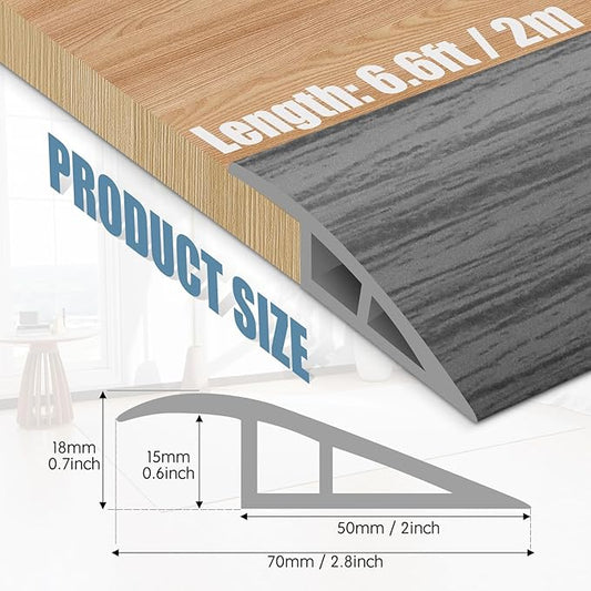 Floor Transition Strip Door Threshold 79" Floor Transition Reducer Trim on The - Image 2