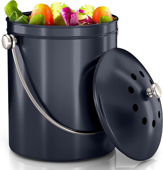 Utopia Kitchen Compost Bin for Kitchen Countertop, 1.3 Gallon Compost Bucket by UTOPIAKITCHEN