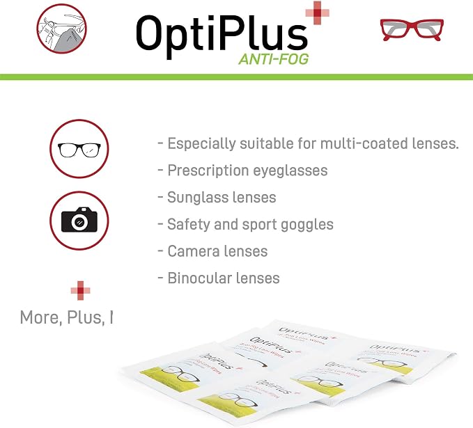 OptiPlus Anti Fog Pre-Moistened Cleaning Wipes - Image 5