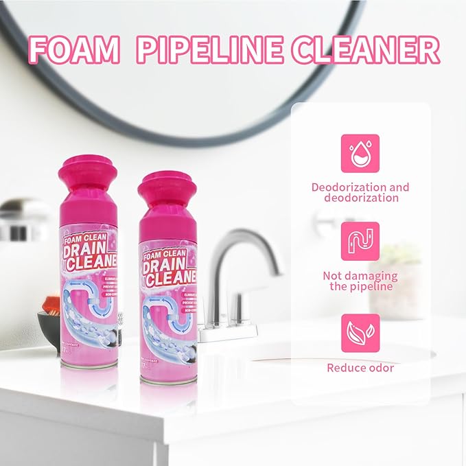 Foam Drain Cleaner, Drain Sink Cleaner and Deodorizer, Clog Remover - Image 2